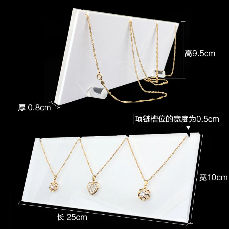 Acrylic Jewelry Display Necklace Stand Earring Holder Bracelet Organizer