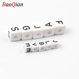 Acrylic Square A-Z Letter Beads DIY Bracelets Necklace Loose Beads 6/10mm