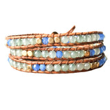 3-Layer Aventurine Quartz Beaded Wrap Bracelet for Women