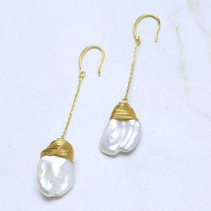 Baroque Freshwater Pearl Coin Pearl Earrings CARNIVAL Mother's Jewelry Holiday