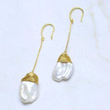 Baroque Freshwater Pearl Coin Pearl Earrings CARNIVAL Mother's Jewelry Holiday