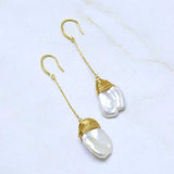 Baroque Freshwater Pearl Coin Pearl Earrings CARNIVAL Mother's Jewelry Holiday