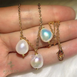 Baroque Pearl 18k Necklace 18 inches Classic Wedding