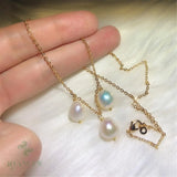 Baroque Pearl 18k Necklace 18 inches Classic Wedding