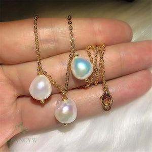 Baroque Pearl 18k Necklace 18 inches Classic Wedding