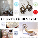 White/Beige AB Half Pearls ABS Flatback Pearls Clothing/Hair Clip DIY
