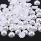 White/Beige AB Half Pearls ABS Flatback Pearls Clothing/Hair Clip DIY