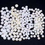 White/Beige AB Half Pearls ABS Flatback Pearls Clothing/Hair Clip DIY