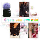 White/Beige AB Half Pearls ABS Flatback Pearls Clothing/Hair Clip DIY