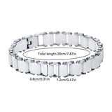 Ceramic Bracelet Stainless Steel Chain Link Style Men Women Jewelry