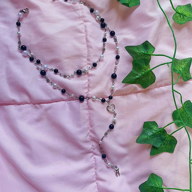 Double Layered Rosary Necklace Fairy Mall Goth Fairycore Pixiecore