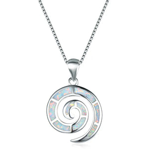 Spiral Shell Pendant Necklace 925 Sterling Silver Geometric Necklace Wedding