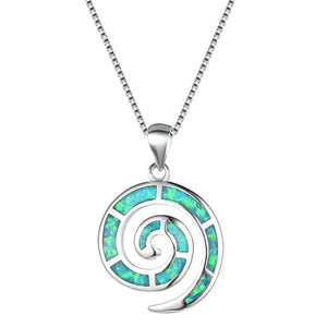 Spiral Shell Pendant Necklace 925 Sterling Silver Geometric Necklace Wedding