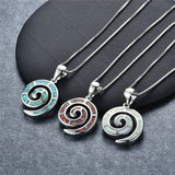 Spiral Shell Pendant Necklace 925 Sterling Silver Geometric Necklace Wedding