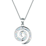 Spiral Shell Pendant Necklace 925 Sterling Silver Geometric Necklace Wedding
