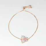 Opal Animal Bracelet Yellow Crystal Oval Stone Butterfly Bracelet