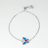 Opal Animal Bracelet Yellow Crystal Oval Stone Butterfly Bracelet