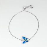 Opal Animal Bracelet Yellow Crystal Oval Stone Butterfly Bracelet