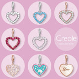 Red Pink Zirconia Unicorn Charm Pendant