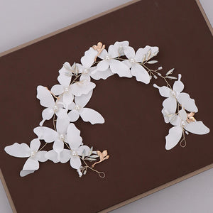 Butterfly Pearl Headband Hairbands for Women Wedding