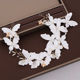 Butterfly Pearl Headband Hairbands for Women Wedding
