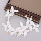 Butterfly Pearl Headband Hairbands for Women Wedding
