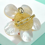 Butterfly Shell Pearl Brooch for Women Wedding Party
