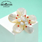 Butterfly Shell Pearl Brooch for Women Wedding Party