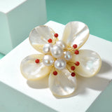 Butterfly Shell Pearl Brooch for Women Wedding Party