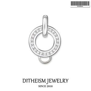 CZ Charms Pendant Carriers, 925 Sterling Silver Necklace Gift for Women
