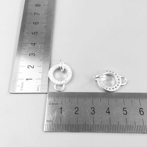 CZ Charms Pendant Carriers, 925 Sterling Silver Necklace Gift for Women