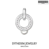 CZ Charms Pendant Carriers, 925 Sterling Silver Necklace Gift for Women