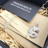 CZ Dragon Charm Vintage Lucky Pendant for Bracelet Necklace