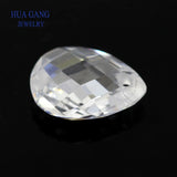 CZ Stone Pear Shape Double Checker Board Synthetic Gems Cubic Zirconia
