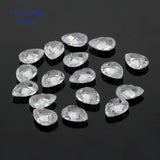 CZ Stone Pear Shape Double Checker Board Synthetic Gems Cubic Zirconia