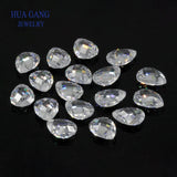 CZ Stone Pear Shape Double Checker Board Synthetic Gems Cubic Zirconia