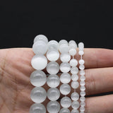 Cat Eye Natural Glass Beads Opal DIY Charm Jewelry Making