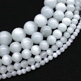 Cat Eye Natural Glass Beads Opal DIY Charm Jewelry Making