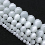 Cat Eye Natural Glass Beads Opal DIY Charm Jewelry Making