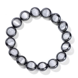 Cat Eye Beaded Bracelet Hematite Donut Bracelets