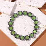 Cat Eye Beaded Bracelet Hematite Donut Bracelets