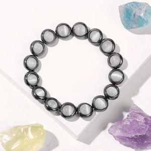 Cat Eye Beaded Bracelet Hematite Donut Bracelets