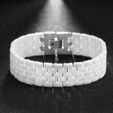 Ceramic Bracelet Stainless Steel Unisex Wristband