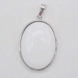 Ceramic Stone Bead Oval Pendant Jewelry Gift S929