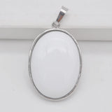 Ceramic Stone Bead Oval Pendant Jewelry Gift S929