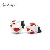 Chicken Cartoon Jingle Bells Charm Pendant Bracelet Necklace