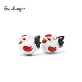 Chicken Cartoon Jingle Bells Charm Pendant Bracelet Necklace