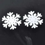 Christmas Snowflake Wooden Charms for Crafts 40pcs 35mm