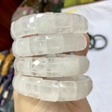 Cloud Rock Quartz Crystal Bracelet Natural Gemstone Bangle