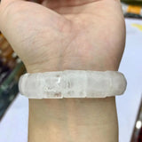 Cloud Rock Quartz Crystal Bracelet Natural Gemstone Bangle
